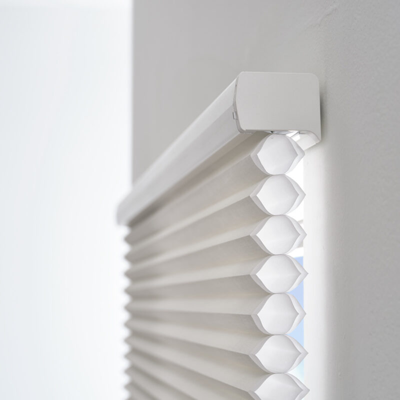 A close-up of the cells in a Hunter Douglas Duette Cellular Shade