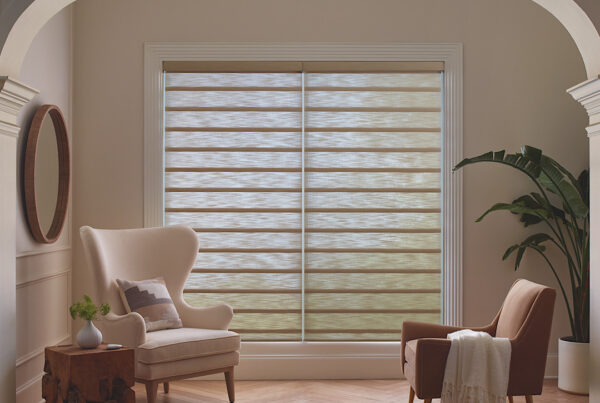 Hunter douglas silhouettes in arched entryway