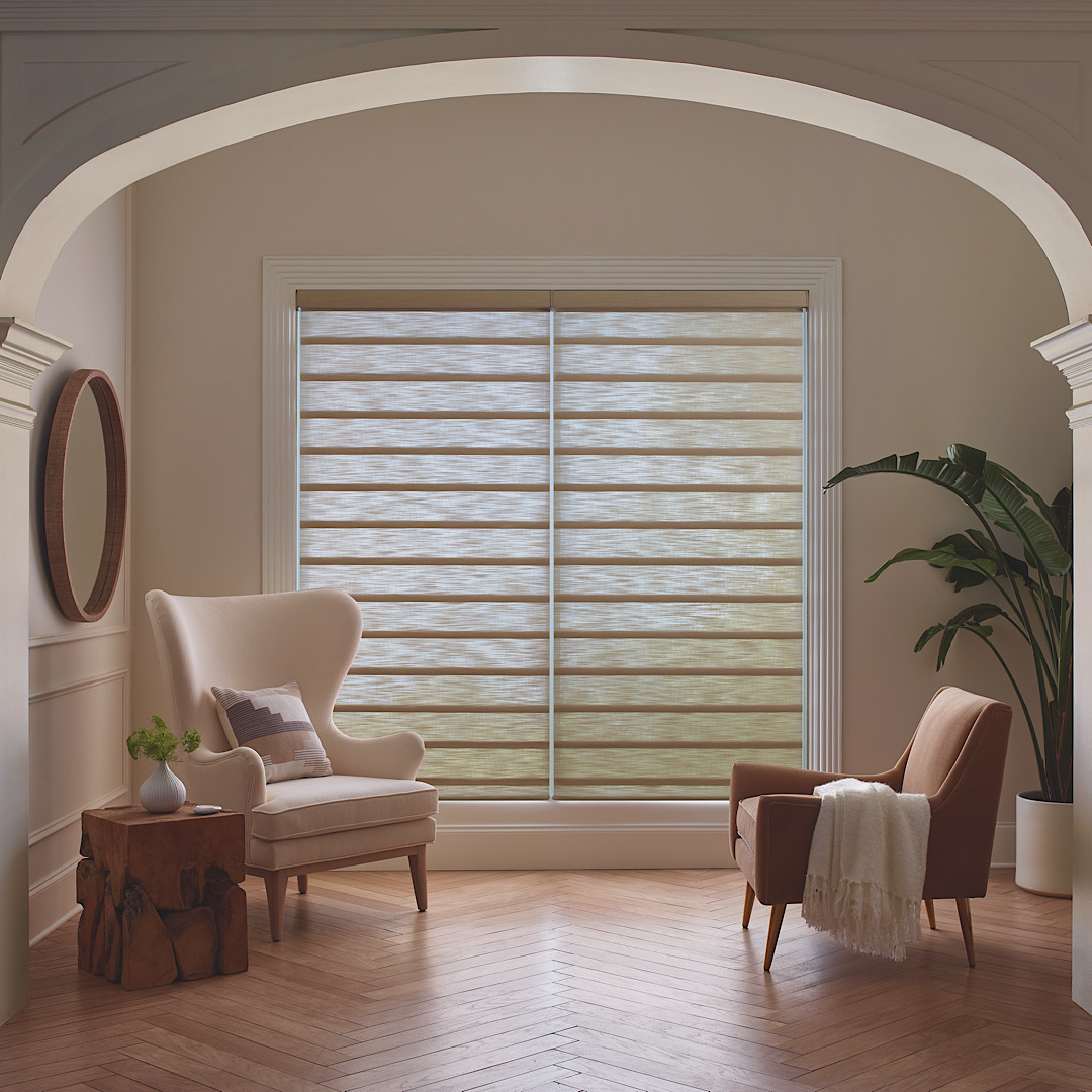 Custom Hunter Douglas window shades for a Naperville IL home by Ogden Blinds