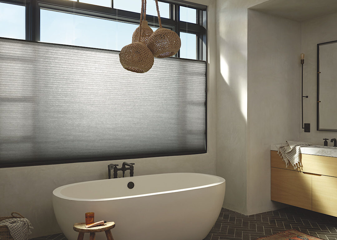 Hunter douglas cellular shade bathroom