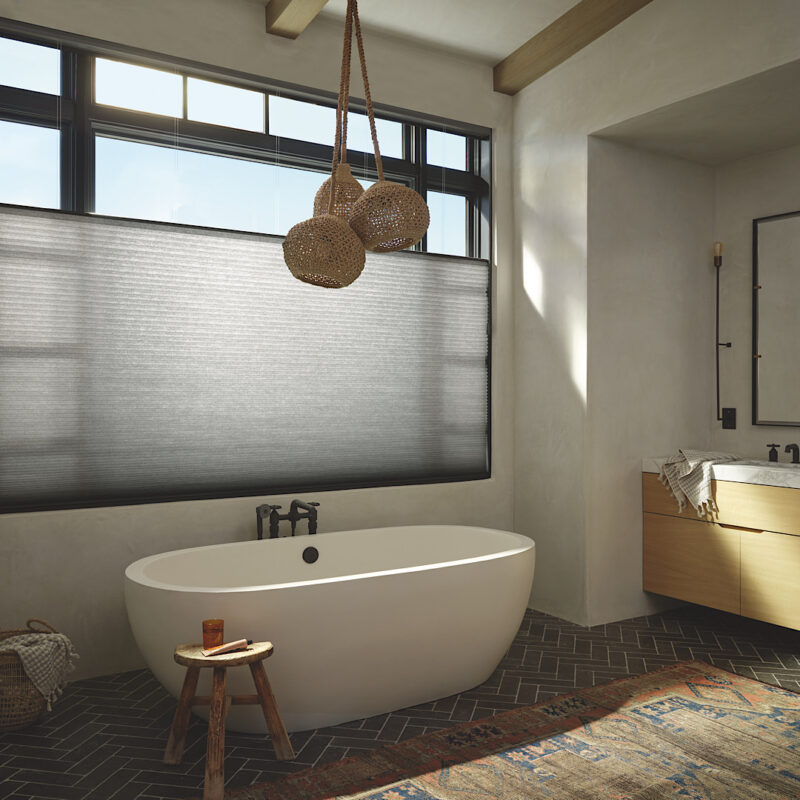 Hunter douglas cellular shade bathroom