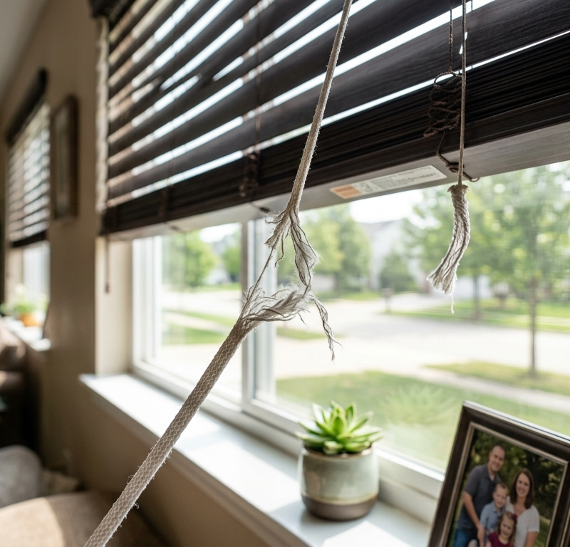 Broken blind cord-repaired by ogden blinds