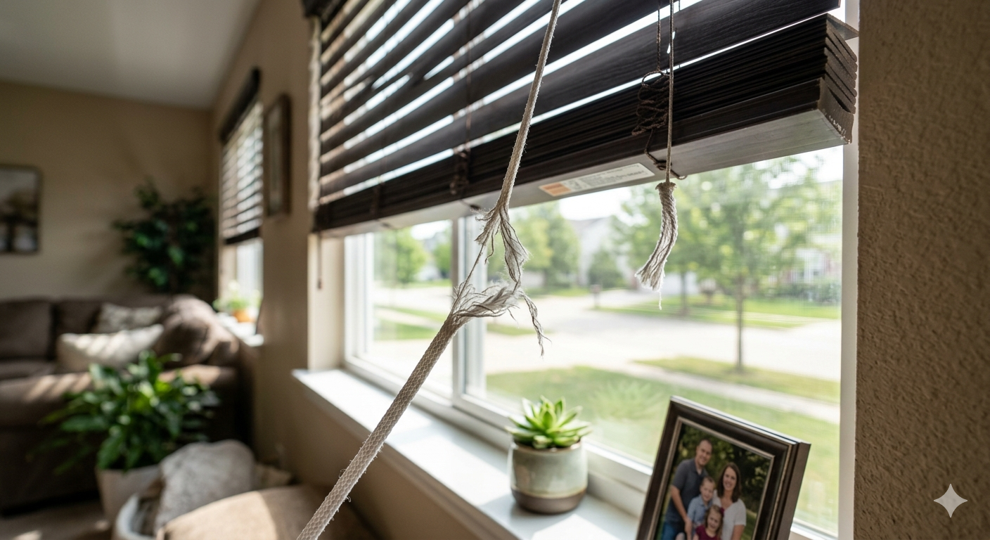 Broken blind cord-repaired by ogden blinds